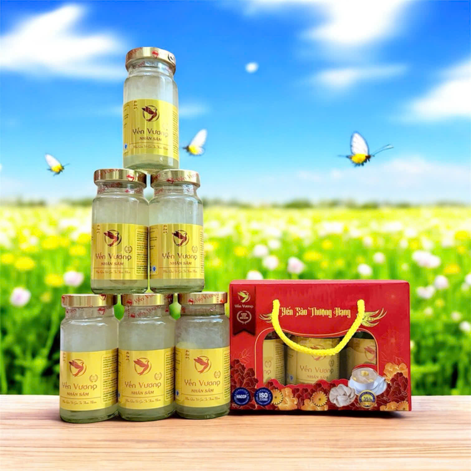 Lốc 6 hũ yến Vương 140ml Nhân Sâm